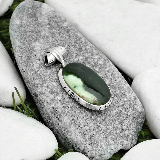 Natural Chrome Chalcedony Pendant P-1667 SDP121656