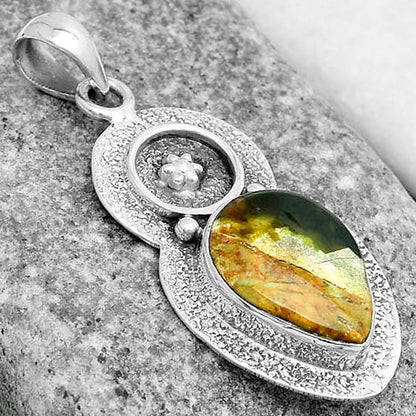 Natural Chrome Chalcedony Pendant P-1716 SDP121693