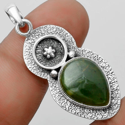 Natural Chrome Chalcedony Pendant P-1716 SDP121696