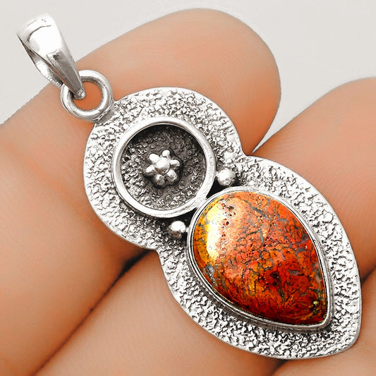 Natural Red Moss Agate Pendant P-1716 SDP121705