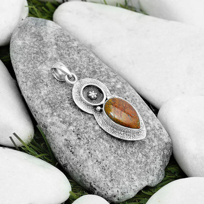 Natural Red Moss Agate Pendant P-1716 SDP121705