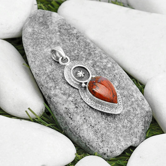 Natural Red Moss Agate Pendant P-1716 SDP121708