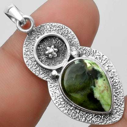 Natural Chrome Chalcedony Pendant P-1716 SDP121721