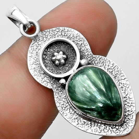 Natural Russian Seraphinite Pendant P-1716 SDP121729
