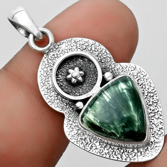 Natural Russian Seraphinite Pendant P-1716 SDP121731