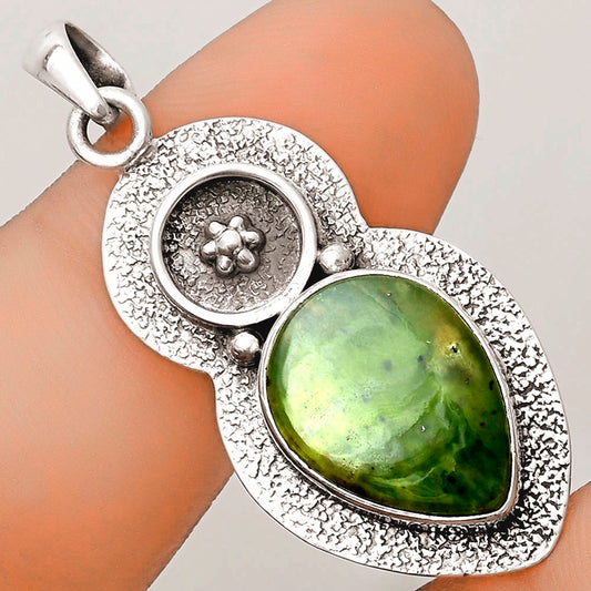 Natural Chrome Chalcedony Pendant P-1716 SDP121733