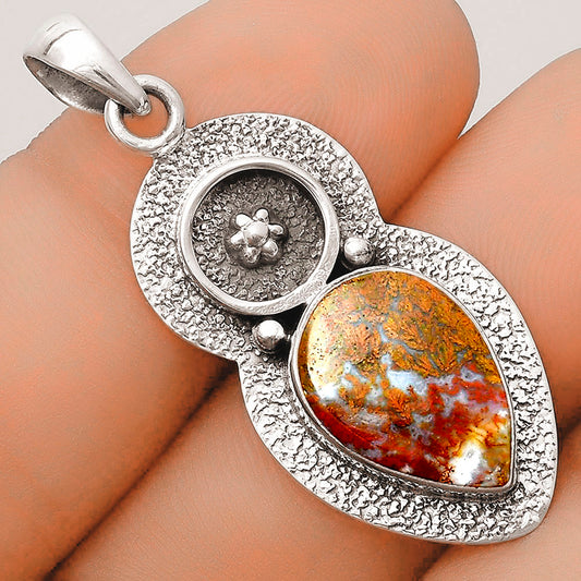 Natural Red Moss Agate Pendant P-1716 SDP121738