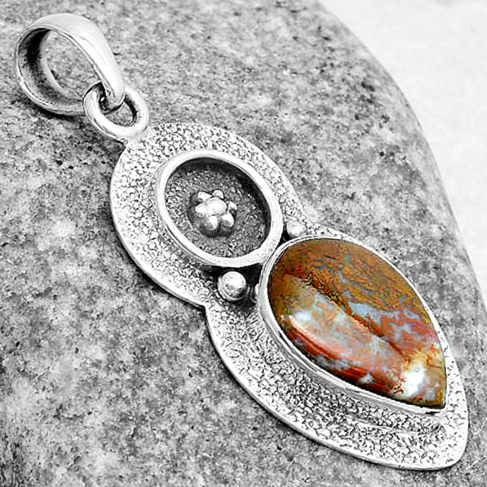Natural Red Moss Agate Pendant P-1716 SDP121738