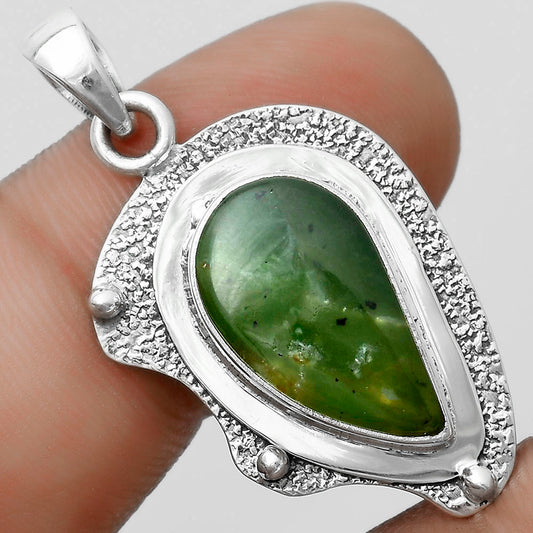 Natural Chrome Chalcedony Pendant P-1498 SDP121745