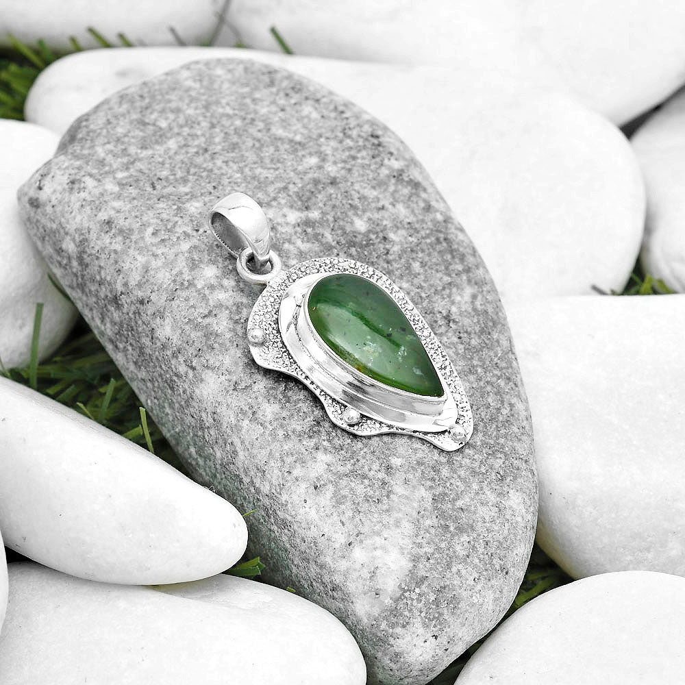 Natural Chrome Chalcedony Pendant P-1498 SDP121745