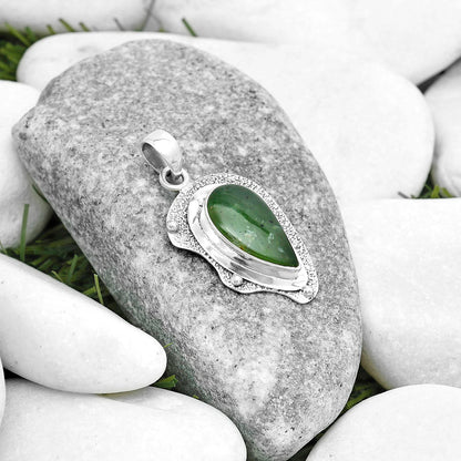 Natural Chrome Chalcedony Pendant P-1498 SDP121745