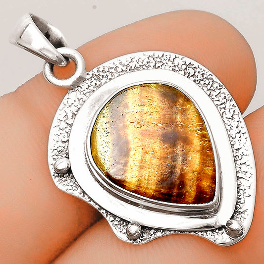 Natural Brown Fluorite Pendant P-1498 SDP121757