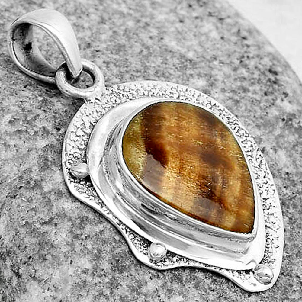 Natural Brown Fluorite Pendant P-1498 SDP121757