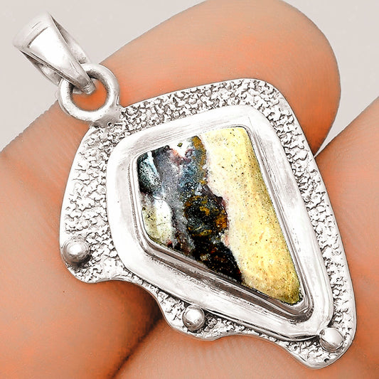 Natural Indian Blanket Jasper Pendant P-1498 SDP121761
