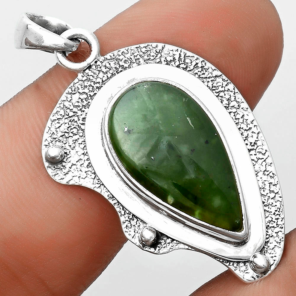 Natural Chrome Chalcedony Pendant P-1498 SDP121762