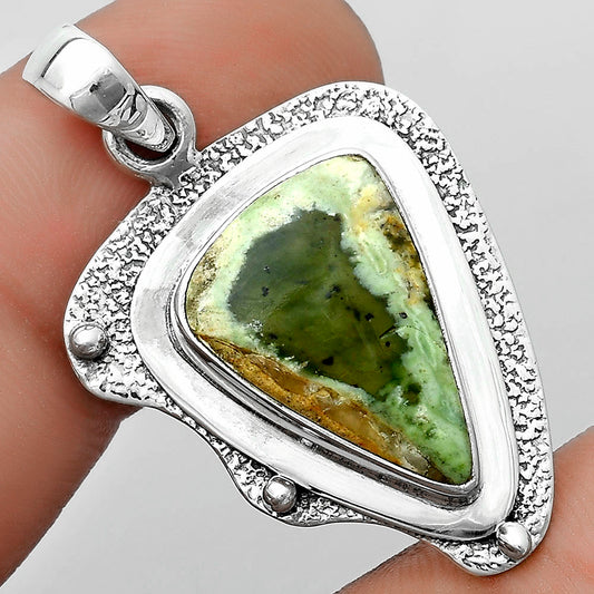 Natural Chrome Chalcedony Pendant P-1498 SDP121766
