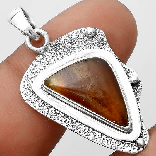 Natural Brown Fluorite Pendant P-1498 SDP121777