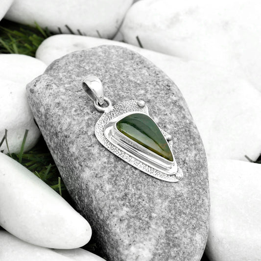 Natural Chrome Chalcedony Pendant P-1498 SDP121778