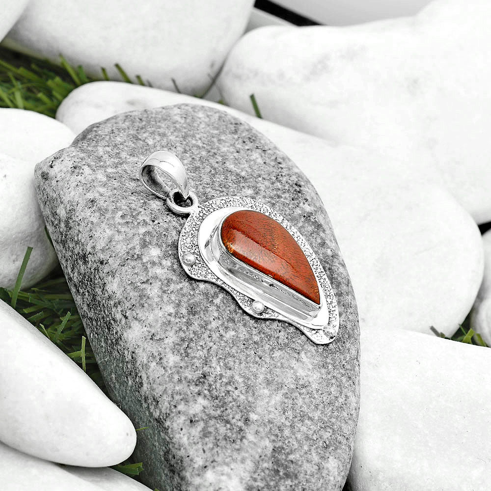 Natural Red Moss Agate Pendant P-1498 SDP121787