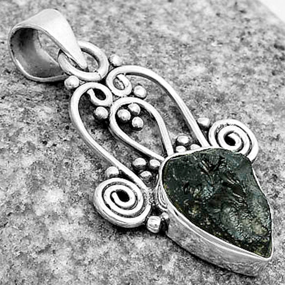 Natural Tektite Rough - Greek Pendant P-1553 SDP121803
