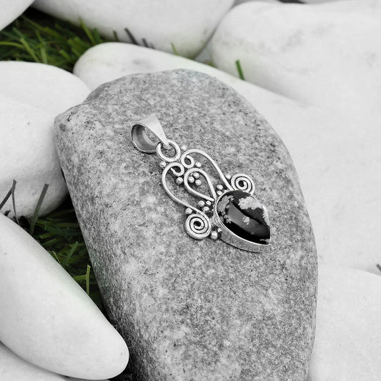 Natural Snow Flake Obsidian Pendant P-1553 SDP121812