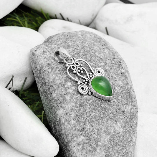 Natural Chrome Chalcedony Pendant P-1553 SDP121817