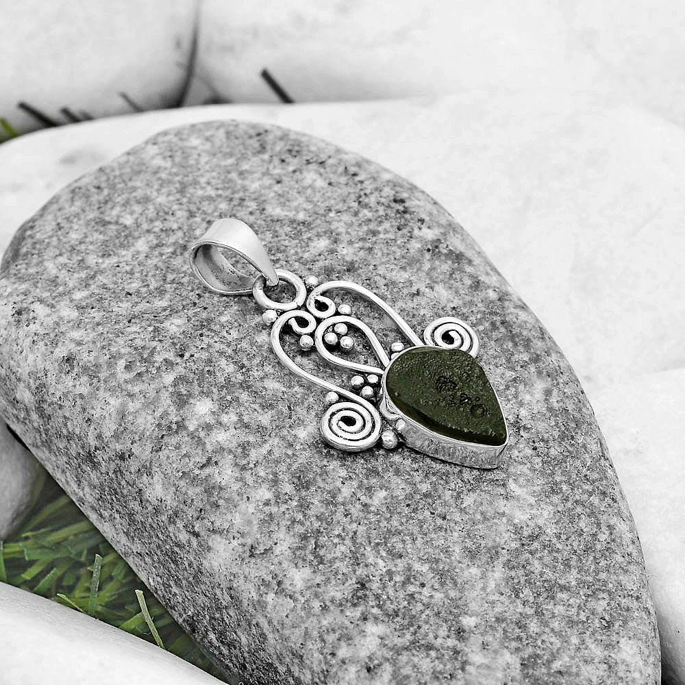Natural Tektite Rough - Greek Pendant P-1553 SDP121828