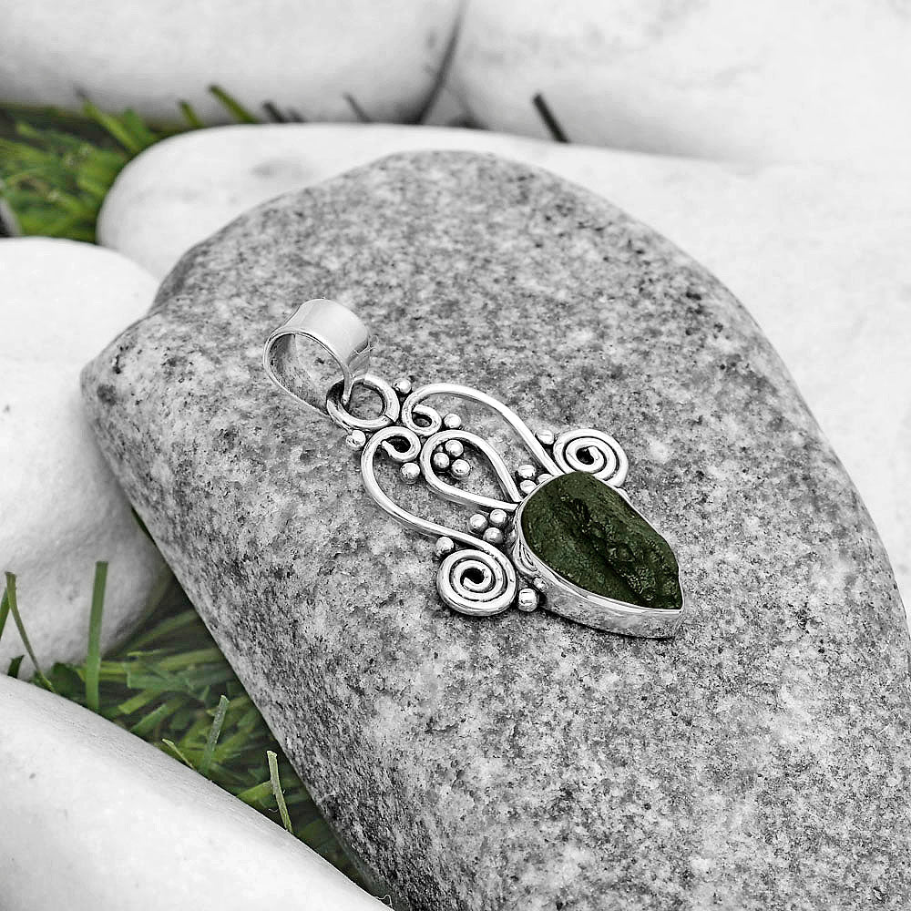 Natural Tektite Rough - Greek Pendant P-1553 SDP121835