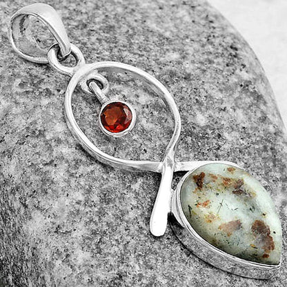 Natural Astrophyllite Russia & Garnet Pendant P-1048 SDP121855