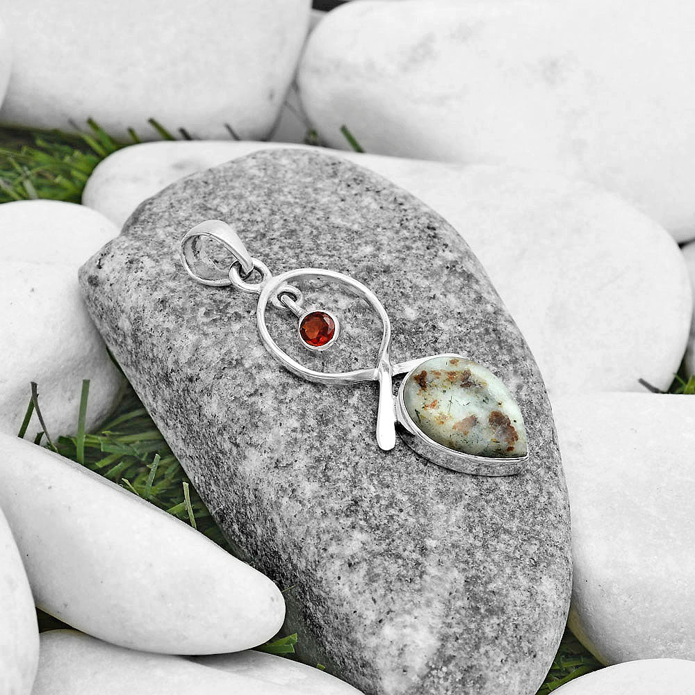 Natural Astrophyllite Russia & Garnet Pendant P-1048 SDP121855