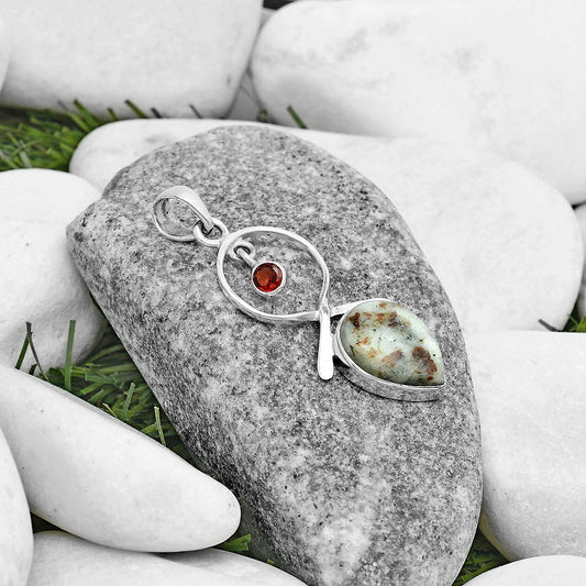 Natural Astrophyllite Russia & Garnet Pendant P-1048 SDP121855