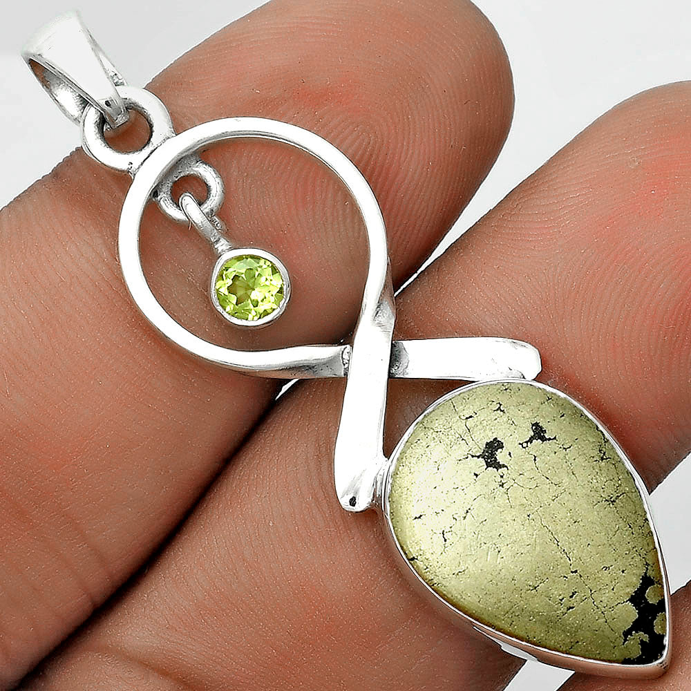 Apache Gold Healer's Gold & Peridot Pendant P-1048 SDP121866