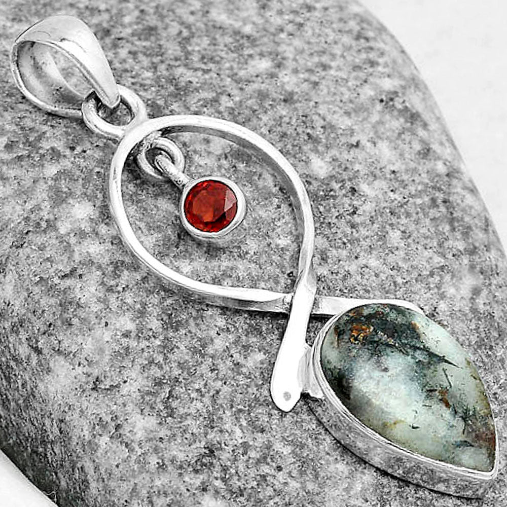 Natural Astrophyllite Russia & Garnet Pendant P-1048 SDP121881