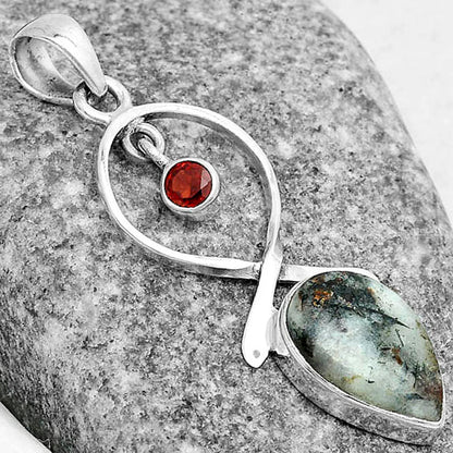 Natural Astrophyllite Russia & Garnet Pendant P-1048 SDP121881