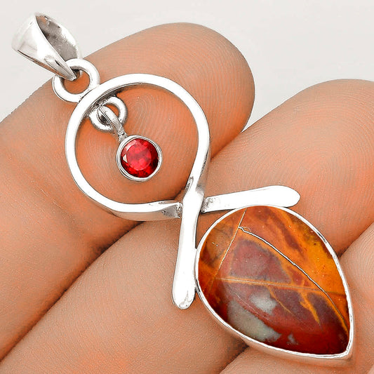 Natural Noreena Jasper & Garnet Pendant P-1048 SDP121883