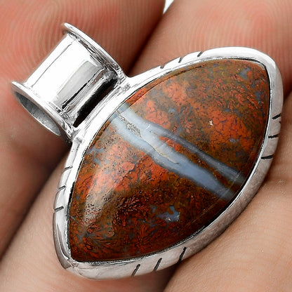 Natural Red Moss Agate Pendant P-1154 SDP122396