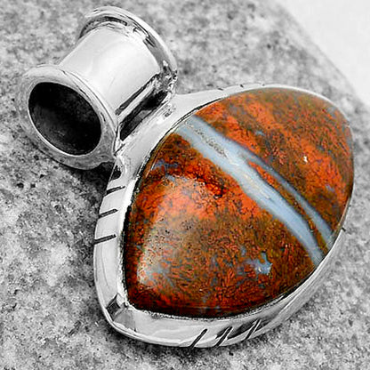 Natural Red Moss Agate Pendant P-1154 SDP122396