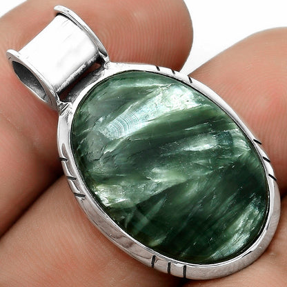 Natural Russian Seraphinite Pendant P-1154 SDP122403