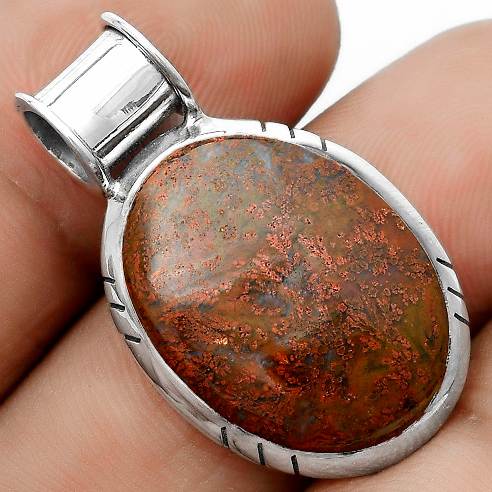 Natural Red Moss Agate Pendant P-1154 SDP122407