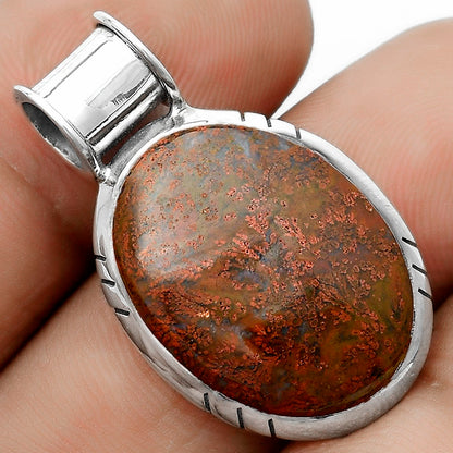 Natural Red Moss Agate Pendant P-1154 SDP122407