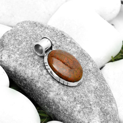 Natural Red Moss Agate Pendant P-1154 SDP122407