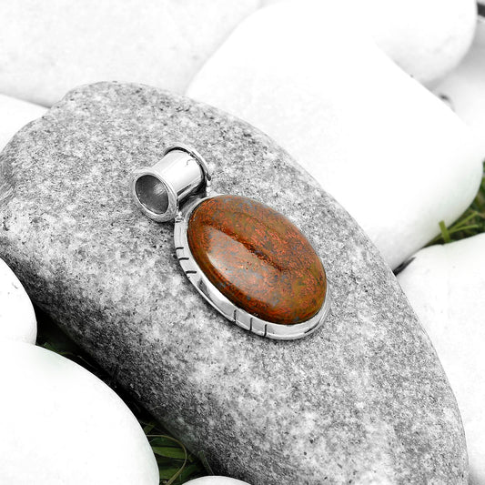 Natural Red Moss Agate Pendant P-1154 SDP122407