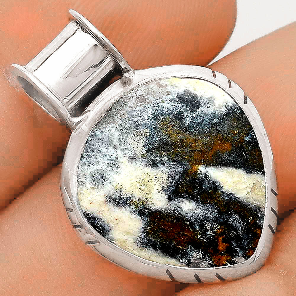 Natural Indian Blanket Jasper Pendant P-1154 SDP122413
