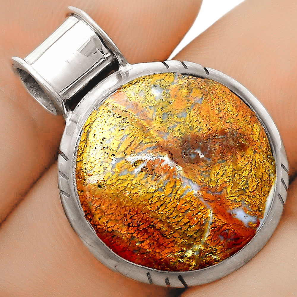 Natural Red Moss Agate Pendant P-1154 SDP122418