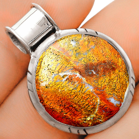 Natural Red Moss Agate Pendant P-1154 SDP122418