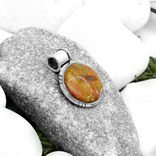 Natural Red Moss Agate Pendant P-1154 SDP122418