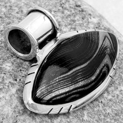 Crown Of Silver Psilomelane - Black Malachite Pendant P-1154 SDP122431