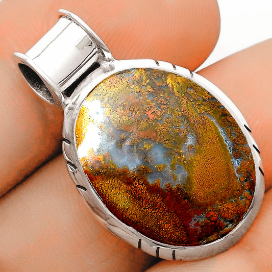 Natural Red Moss Agate Pendant P-1154 SDP122433