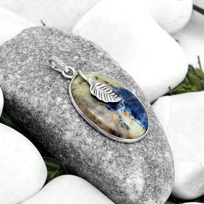 Natural Orange Sodalite Pendant P-1585 SDP122455