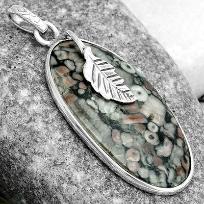 Natural Crinoid Fossil Coral Pendant P-1585 SDP122468